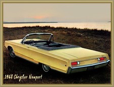 1968 Chrysler Newport Convertible Toolbox - Refrigerator Magnet 42 Mil