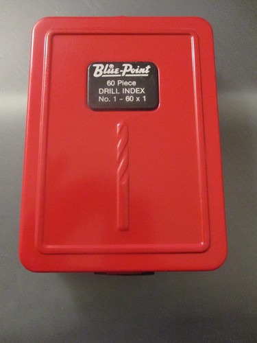 Vintage Unused Blue Point 60 Pc 1 - 60 Drill Bit Index Metal Index Box ONLY