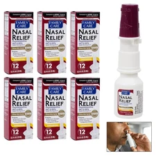 6 Pk Maximum Strength Nasal Spray Decongestant Pump Mist Allergy Sinus Relief