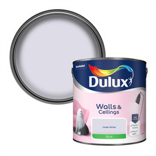 Dulux Paint Violet White Matt or Silk Emulsion Various Finishes 2.5 Litres