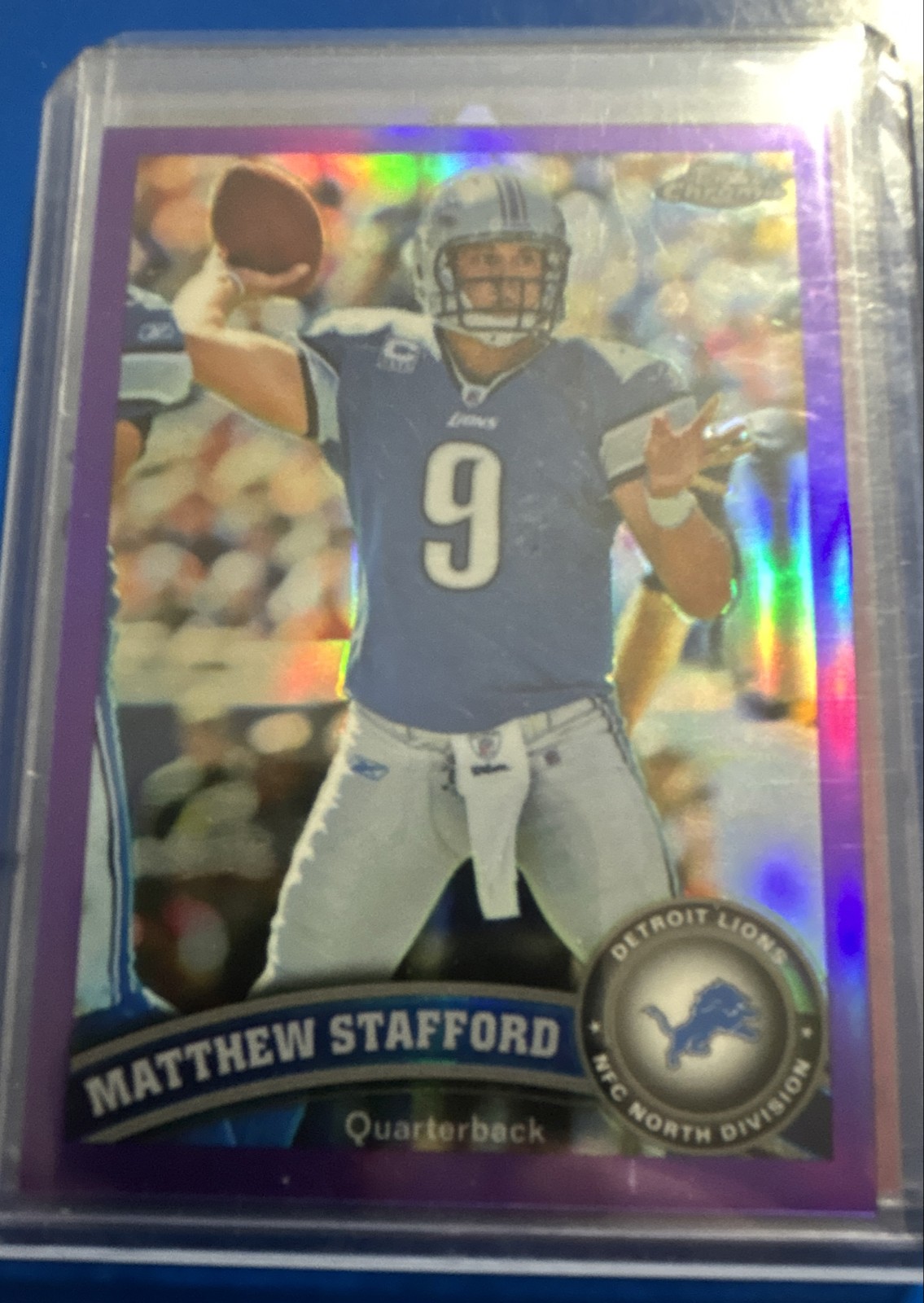 2011 Topps Chrome - Matthew Stafford #4 Purple Refractor /499