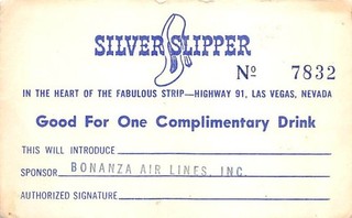 Silver Slipper Casino Las Vegas NV Vintage Paper Coupon