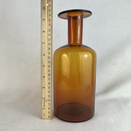 VTG Holmegaard Kastrup Otto Brauer Amber Gulvase Danish Mid Century Modern 9.75" - Picture 1 of 8