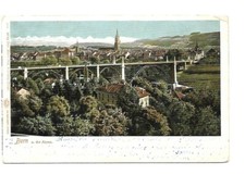 N°58-carte postale de SUISSE - BERNE vue des Alpes 1903 a voyagé