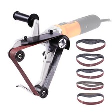 Uimoso Belt Sander Adapter for Angle Grinder Pipe Sanding Attachment 10PCS Belts