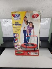 First Fitness Kid's Trampoline with Safety Handle New Box Has Damage See Pics