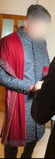 Asian/Pakistani Black Mens Sharwani Wedding Baraat Nikkah