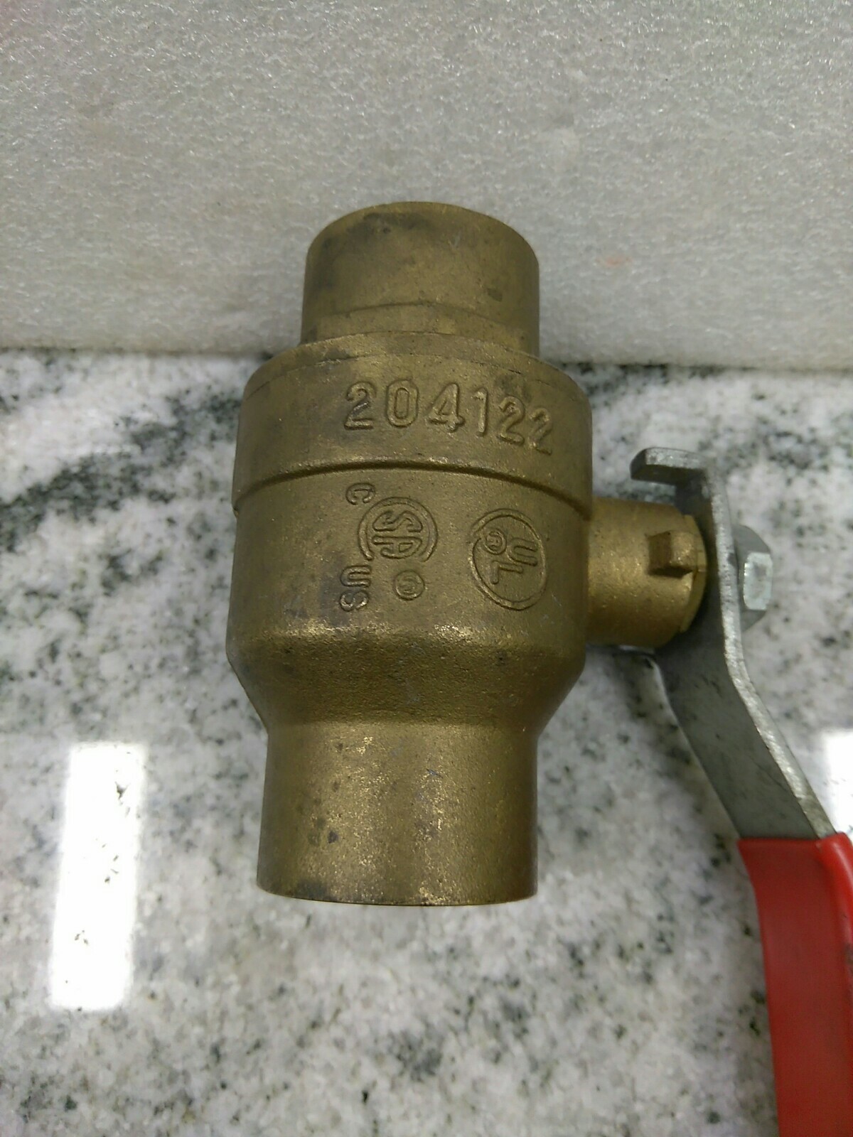 PlumbMaster 600 WOG 1" Brass Ball Valve RED HAND Solder Sweat BMP