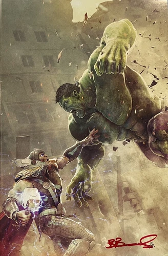 Bjorn Barends SIGNED copy HULK #8 BANNER OF WAR MARVEL EXCLUSIVE VIRGIN NM+