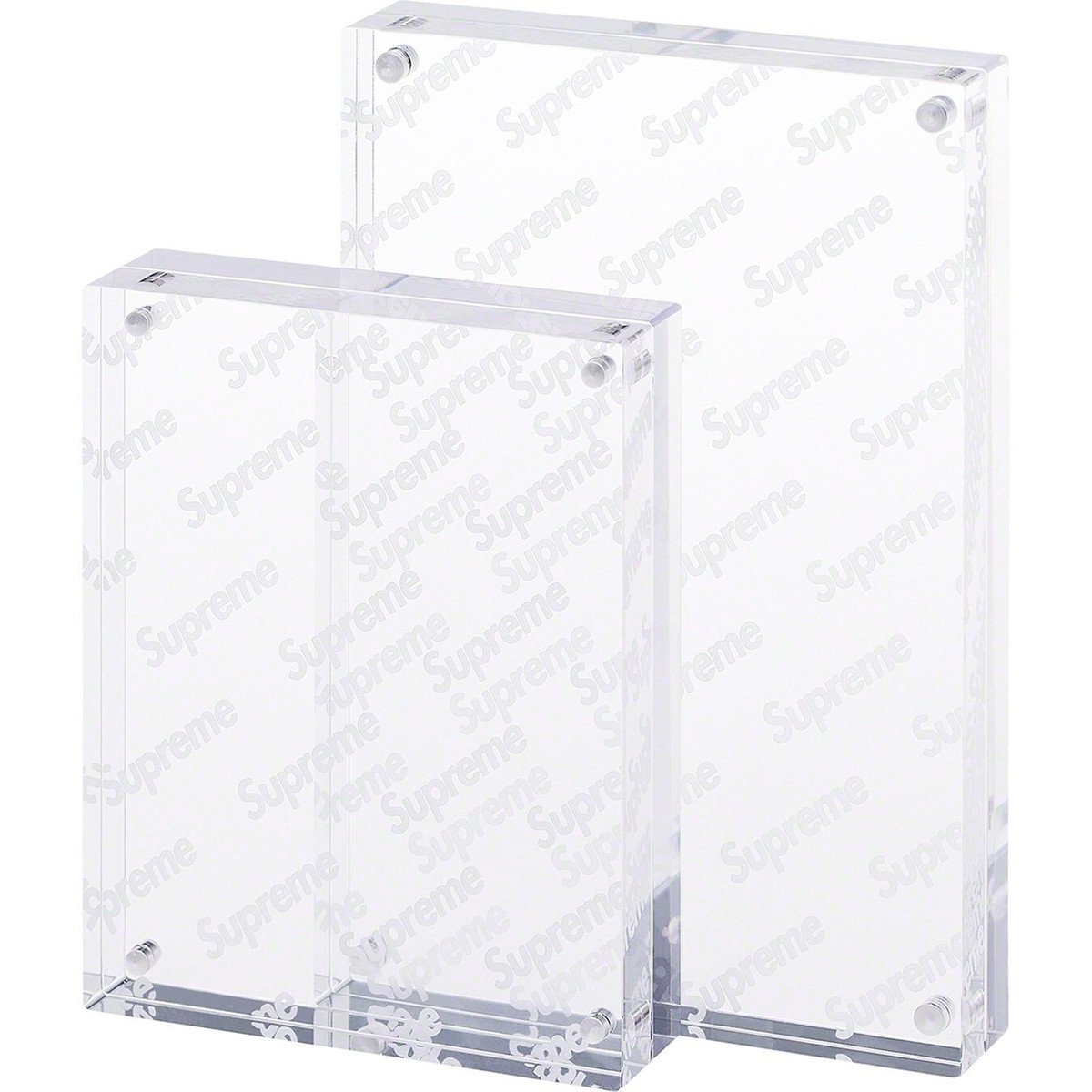 Supreme アクリルフォトフレーム 2019SS Supreme SS19 Acrylic Photo Frame Set of 2 Sealed Brand New DS In