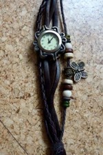 Armbanduhr / Wickeluhr ~ braun