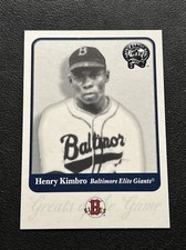2001 Fleer Greats of the Game HENRY KIMBRO #39