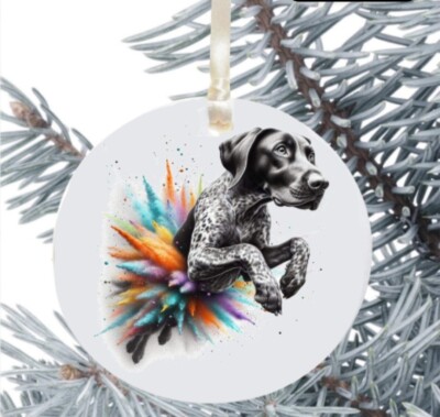 Zeiger Hund personalisiert Weihnachtsgeschenk Geschenk Deko Kugel hängend