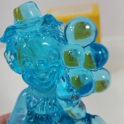 VINTAGE MOSSER GLASS BALLOON CLOWN “GABBY” 7th In Series Blue & White 81" - Picture 6 of 13