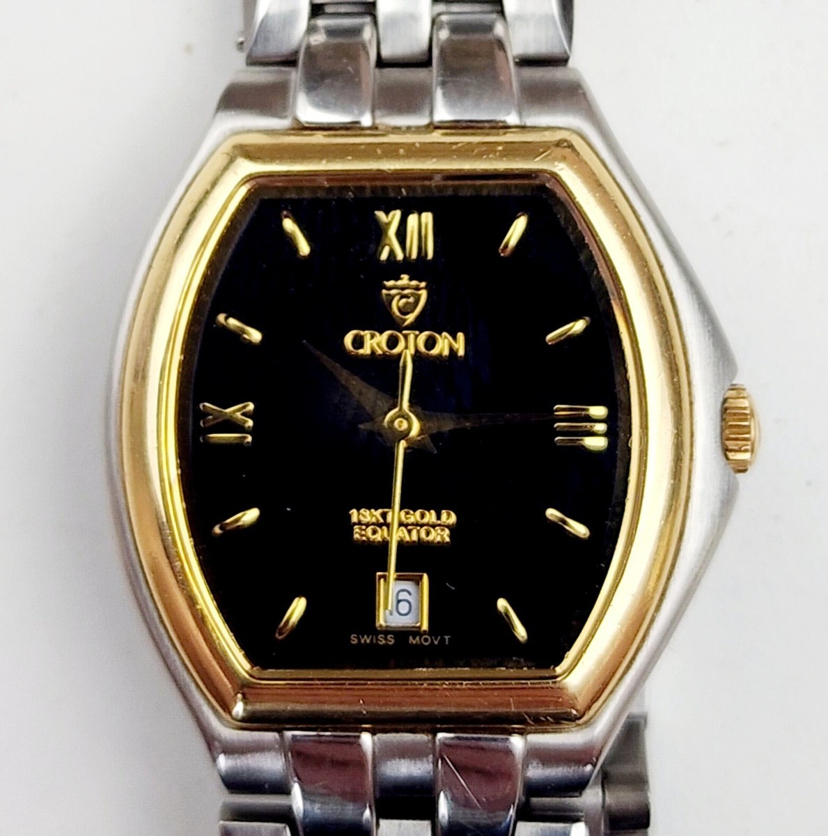 Women's 18K Gold Bezel & Crown Watch CROTON 