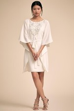 Anthropologie x BHLDN Aidan Mattox Riviera Kaftan Embellished Mini Dress Sz 2