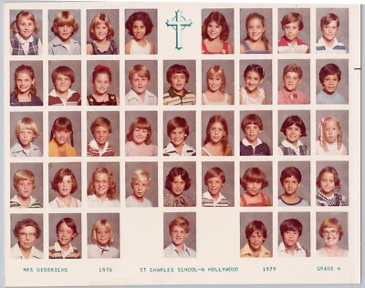 1978 St. Charles School North Hollywood California 4th Grade Class 8x10 Photo