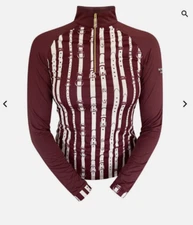 NWT NOVELLA Equestrian The Luna Deep Wine Shirt Size Large