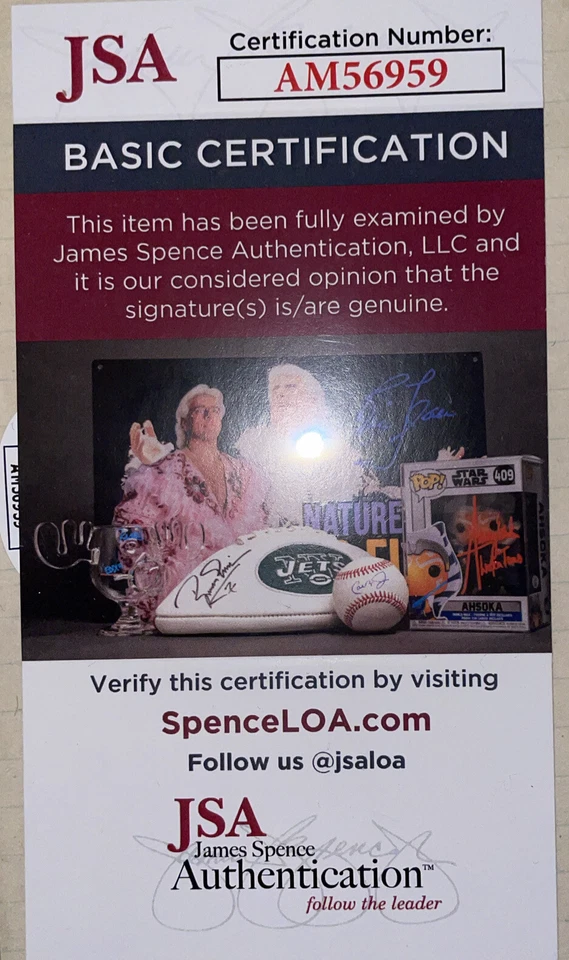 Billy Martin and Whitey Ford Signed 3x5 Cut with JSA COA (AM56959) - Image 2 of 2