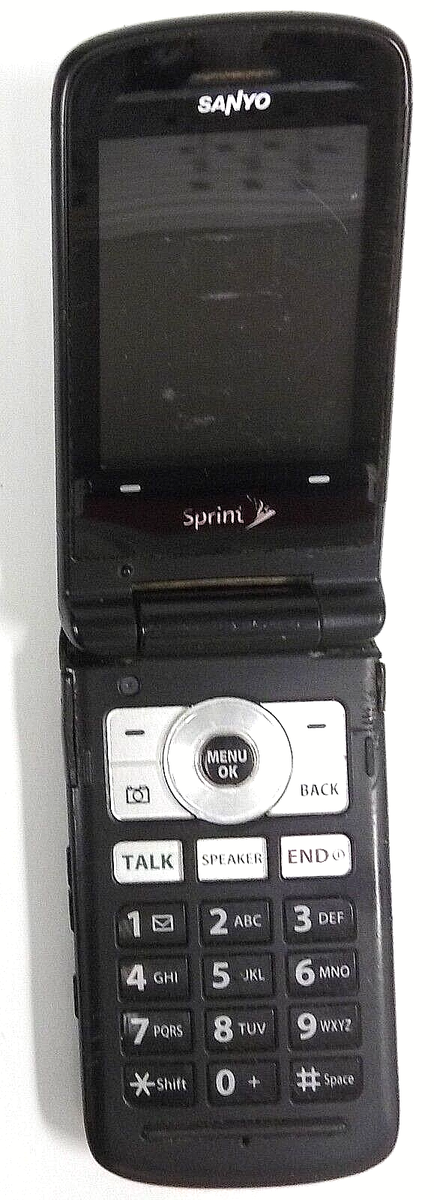 Sanyo Mirro SCP-3810 - Gray ( Sprint ) Rare Cellular Flip Phone