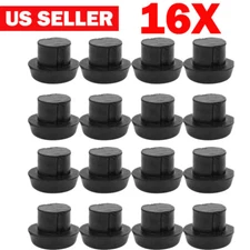 16PC Billiard Cue Bottom Cover Billiard Cue Rubber Plug Protection Pad USA
