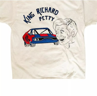 Vintage 1970s King Richard Petty Race Car NASCAR T-Shirt Gift Fans