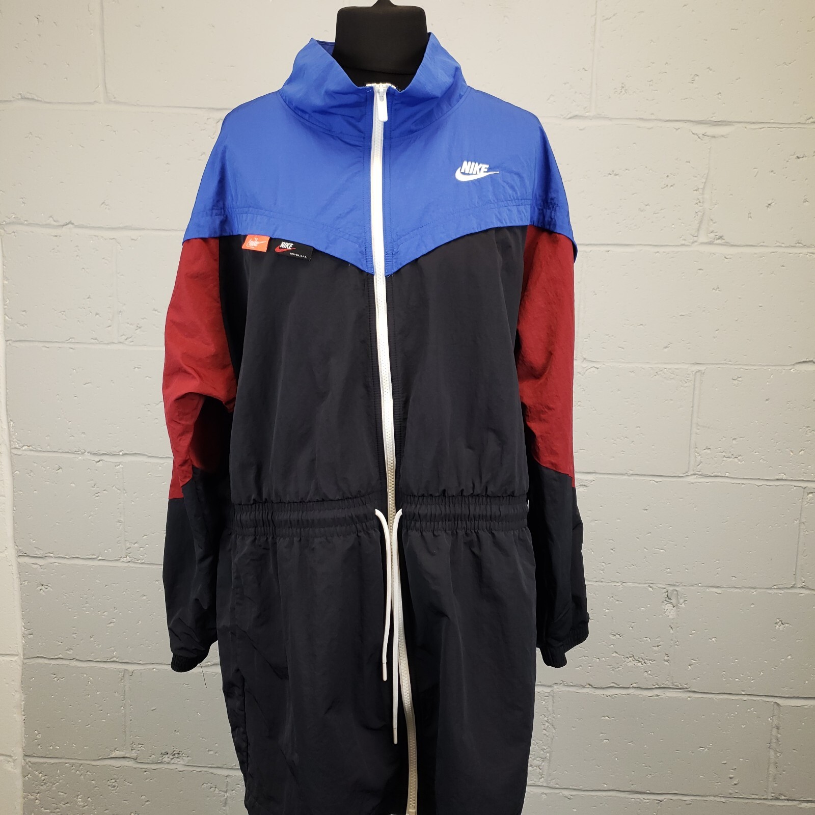 SACAI X NIKE Giacca Nike Icon Clash 1X taglie forti donna lunghezza media nero blu rosso nylon