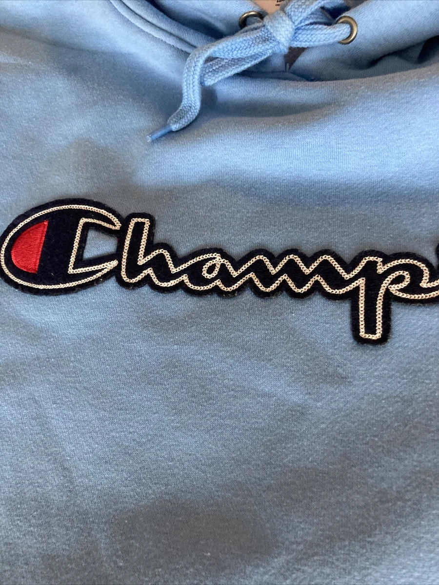 Champion sweater baby blue cuidados hotsell