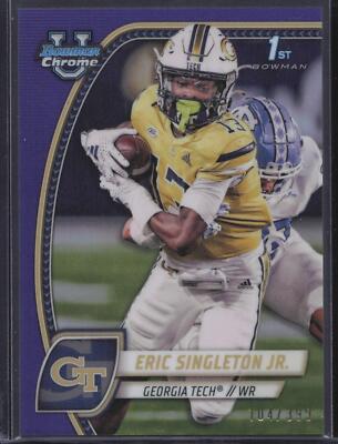 2024 Bowman Chrome Eric Singleton Jr. Purple Refractor /399 Georgia Tech