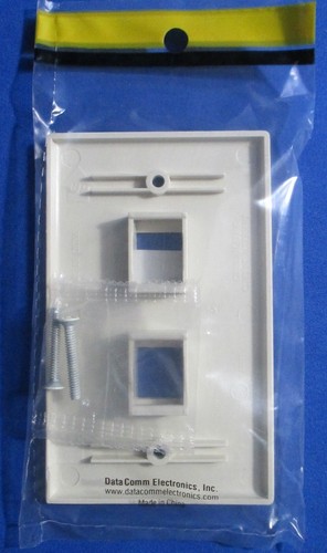 Placa de pared de una sola banda Data Comm 2 puertos Keystone Lite Almendra 20-3002-LA con tornillos - Imagen 2 de 28