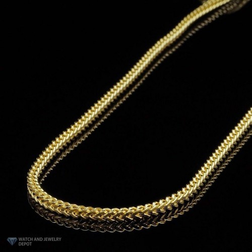 14K Yellow Gold Hollow 4mm Franco Chain 