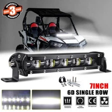 7INCH LED Work Light Bar Spot Flood Combo Offroad Driving Truck SUV ATV UTV 6D