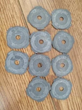 Set of 10  Metal 45 RPM Record Adapters -Webster Chicago Corporation