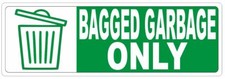 Bagged Garbage Only Sticker D7267