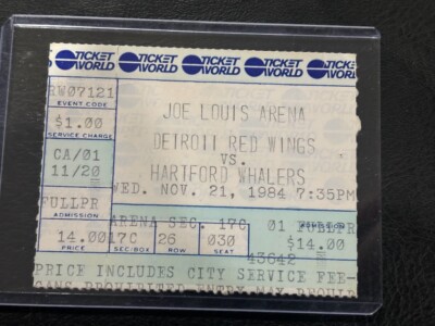 Detroit Red Wings Ticket Stub JLA Gordie Howe Jersey retired