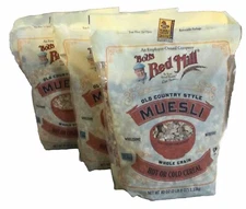 3 PACK Bob's Red Mill Resealable Old Country Style Muesli Cereal 40 oz ea (D)