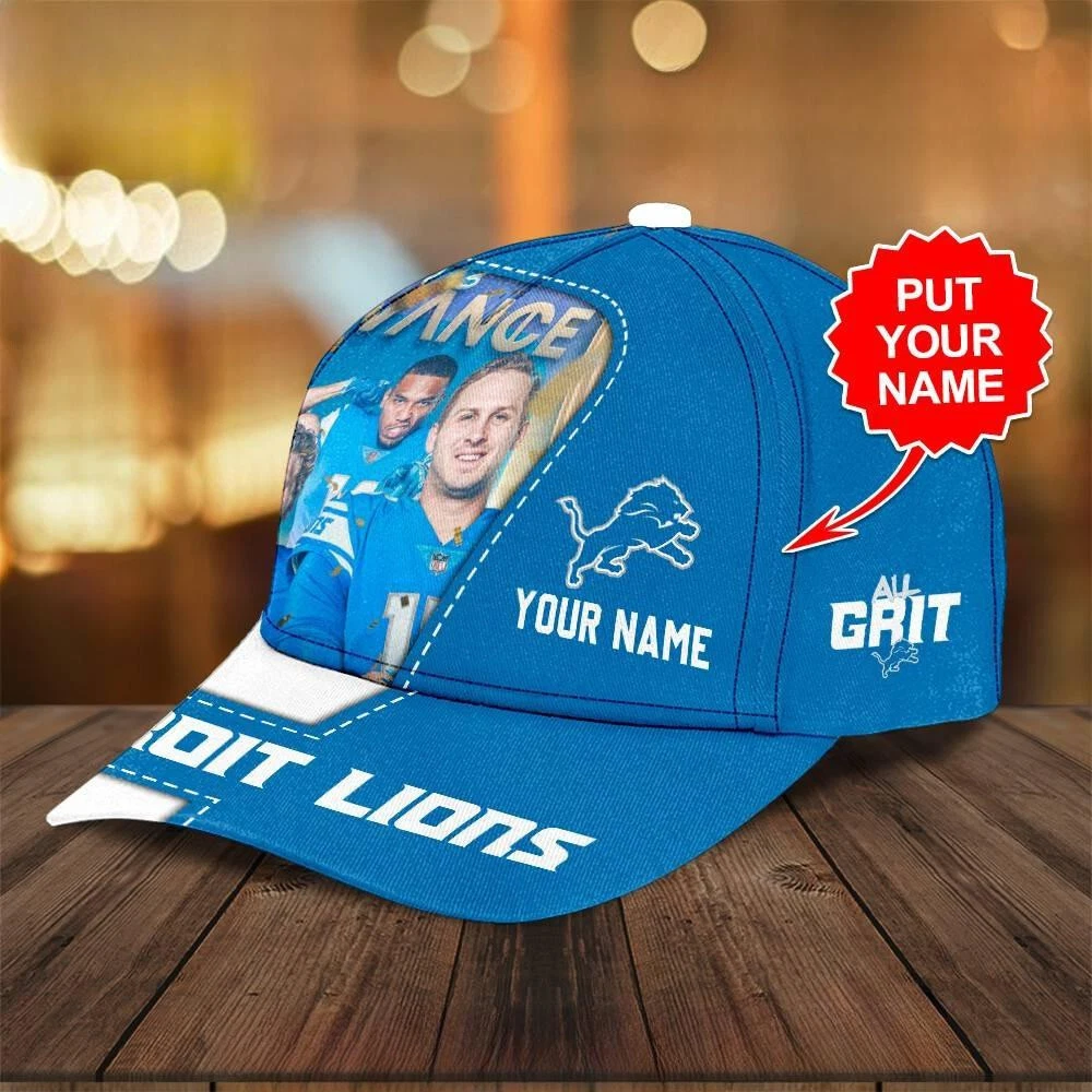 Detroit Lions Advance Football Team Custom Name Cap, Detroit Lions Champions Football Cap, Game Day Football Cap