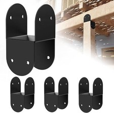 4 Pcs Post Caps Tie Bracket for 4x4 Wood Post, 14 Gauge Post Base Steel Post