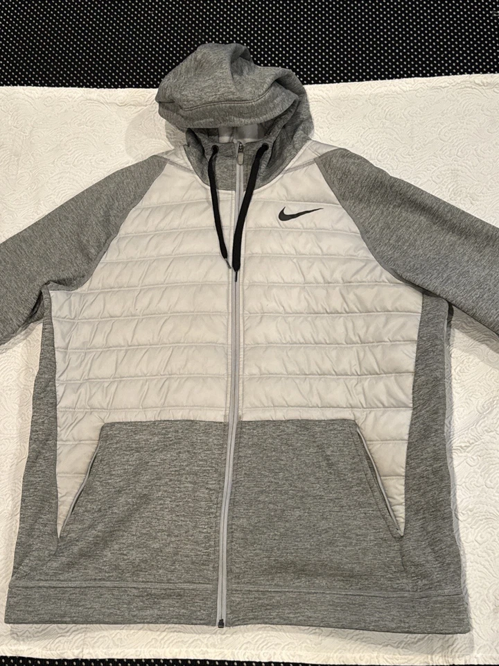 Chaqueta de Entrenamiento Para Hombre Nike Therma Gris Oscuro Brezo Gris Claro Humo XL Foto 3 de 4