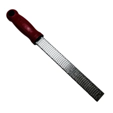 Red Handled Coarse Microplane Fine Grater Stainless Steel With Sheath 13"