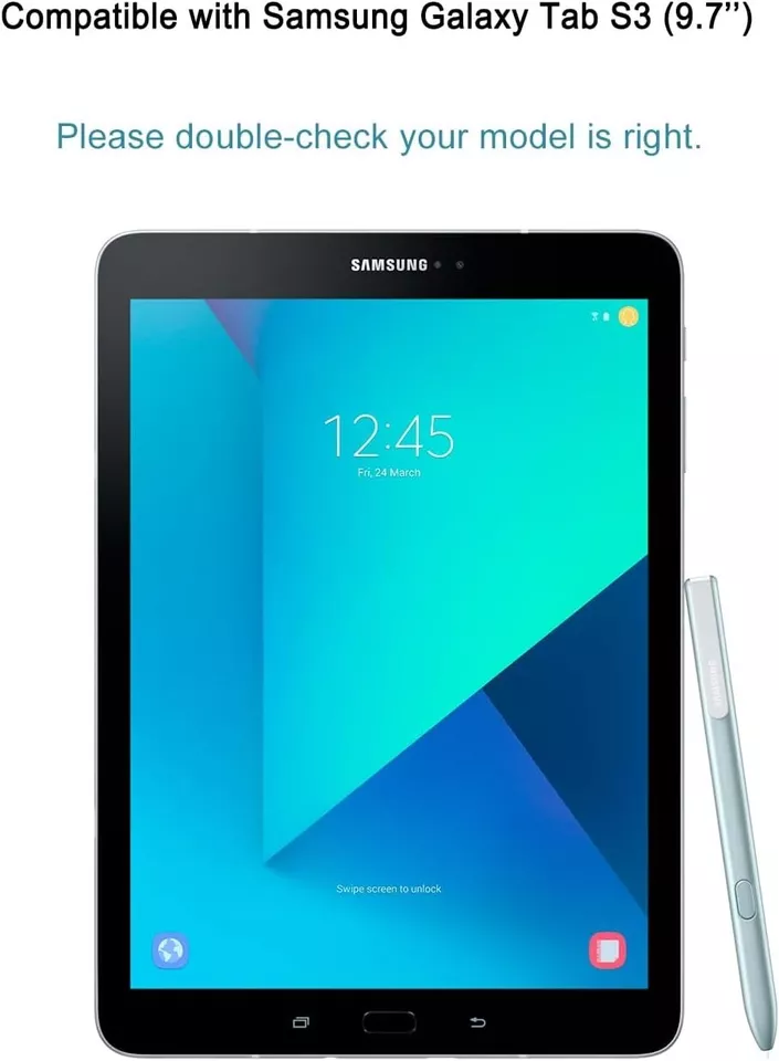 2-Pack 9H Tempered Glass Screen Protector For Samsung Galaxy Tab S3 9.7 SM-T820 - Image 2 of 4