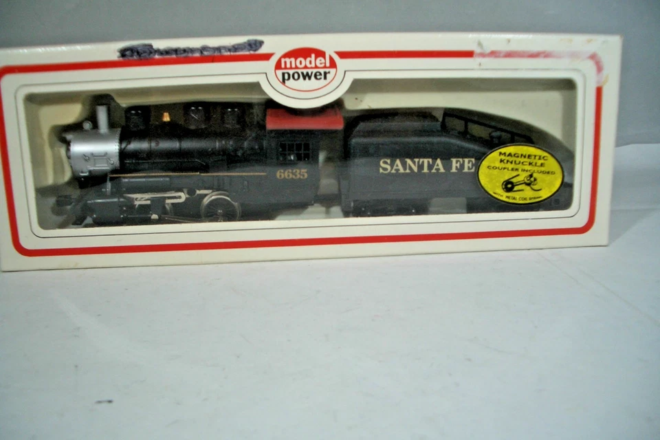 Model Power 0-4-0 Shifter Locomotive + Santa Fe Tender #6634 HO Vintage MINT - Image 2 of 4