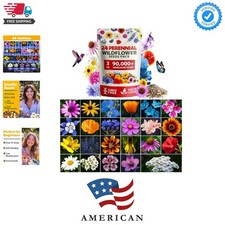 90,000+ Wildflower Seeds Mix 3oz 24 Varieties Non-GMO Perennial Flower Seeds ... 174.88 per gallon