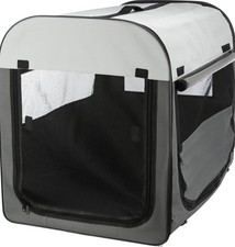 TRIXIE Dog Crate Basic – Size M: 55 × 65 × 80 cm – Soft Travel Crate with Mesh