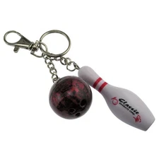 Multi-color Bowling Ball and Pin Keychain - Free Ship - New!