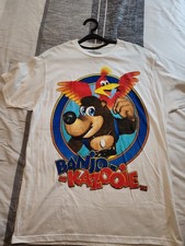 Camiseta Banjo-Kazooie Para Hombres Blanca Gráfica 2019 Difuminada Nintendo N64 Rara Grande