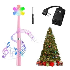Wireless Magic Light Wand & Remote Control Outlet with Music Sync for Christm...