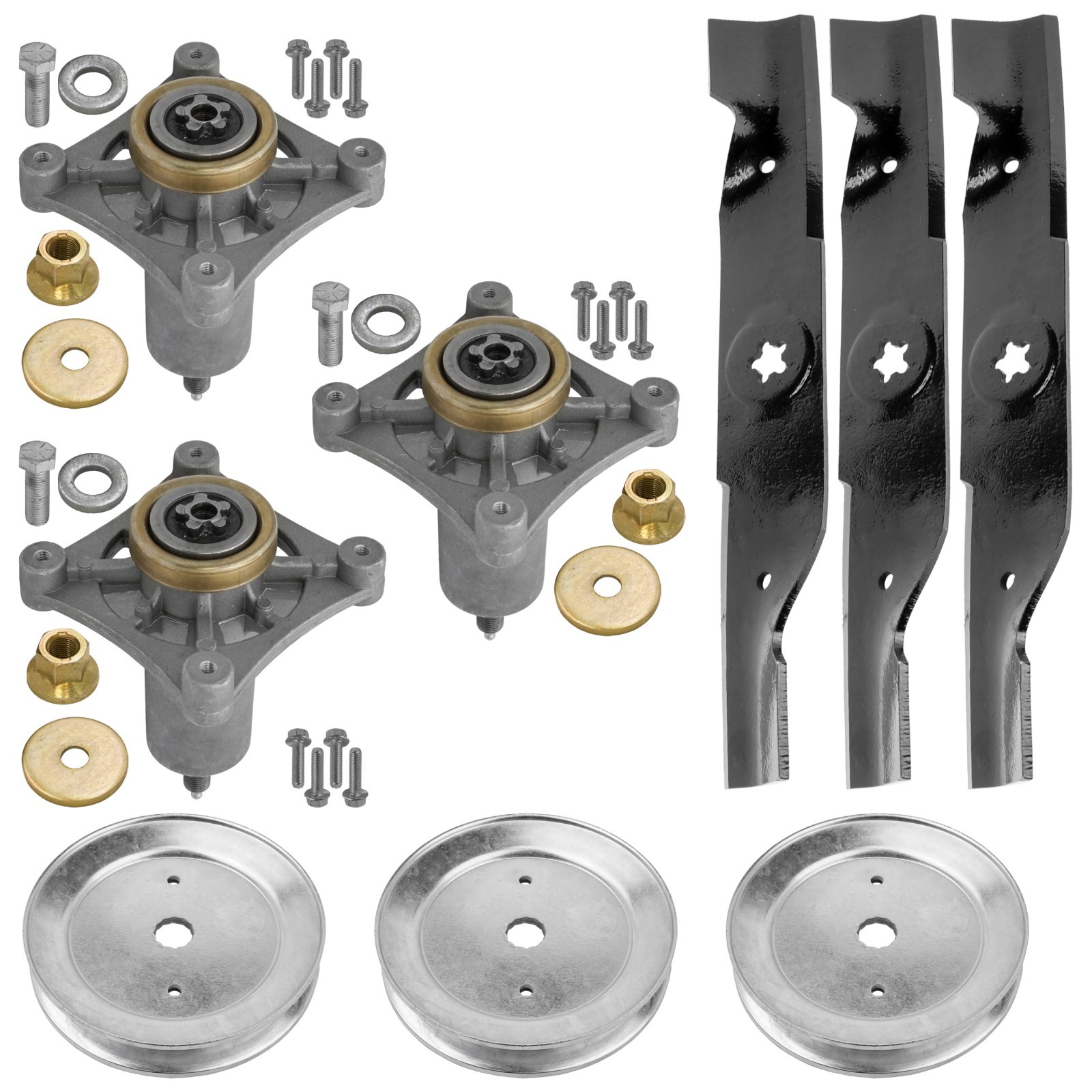 48" Deck Spindle & Pulley Blade for Husqvarna 2348LS 2748GLS YTH2448 YTH2348