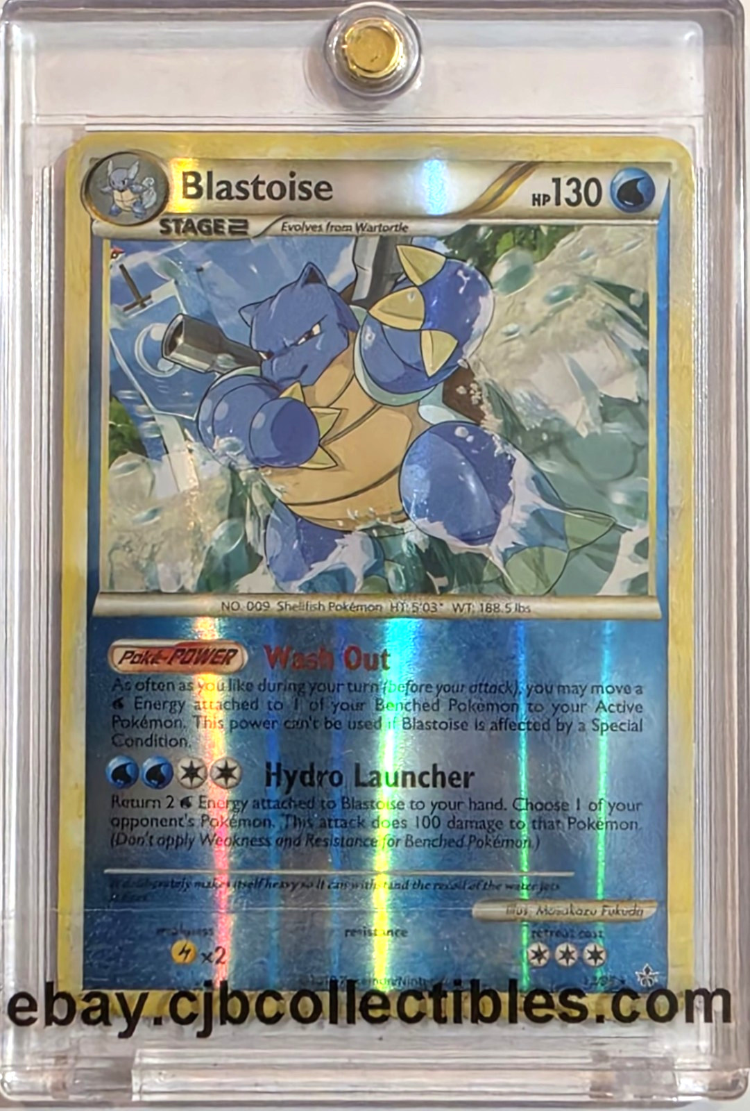 Pokémon BLASTOISE 13/95 Reverse Holo Rare Unleashed - Light Play 🍒