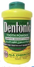 Dentonic Tooth  powder 1 BOTTLE(Removes smokers stains)
